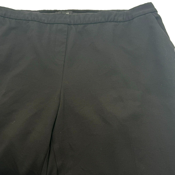 TALBOTS | Womens 20 Black Stretch Knit Elastic Waist Pull On Dress Pants Pockets - Picture 1 of 9